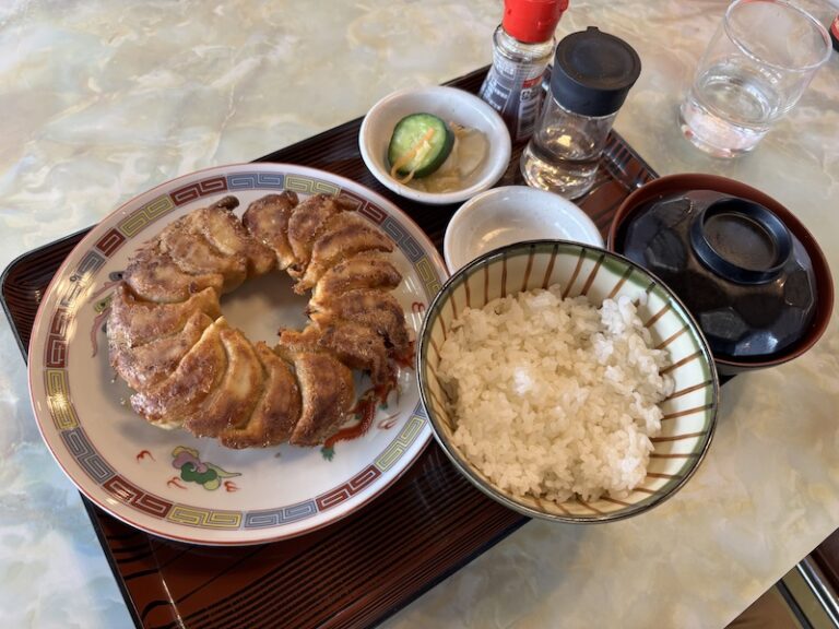 餃子定食Aとナポリかつ
